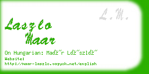 laszlo maar business card